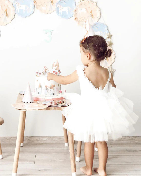 which white first birthday dress MyBabyByMerry