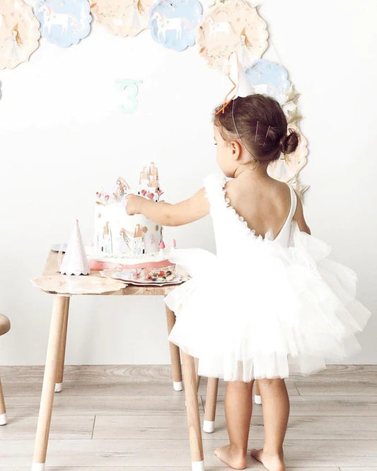 which white first birthday dress