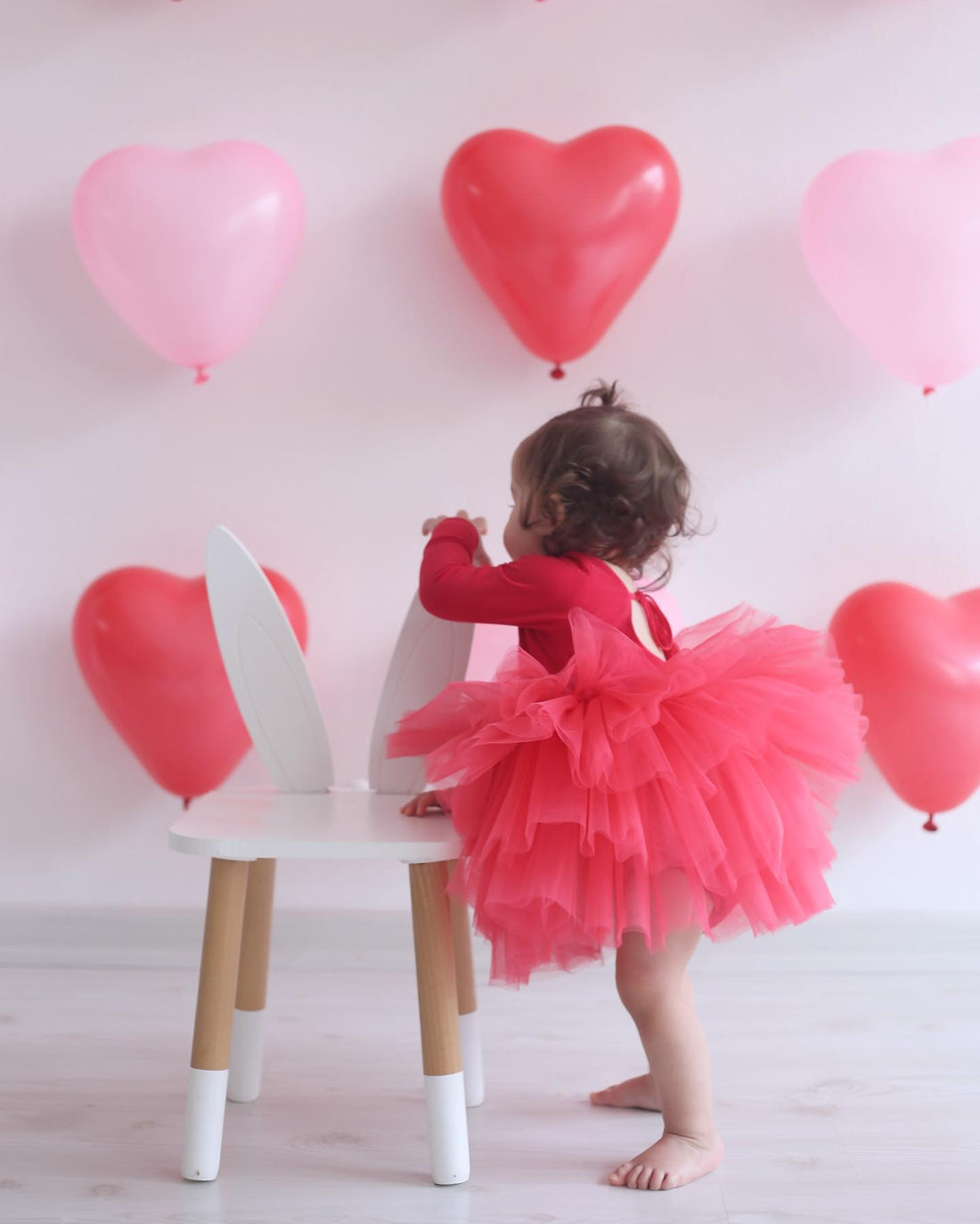 Ballerina tutu red Baby Girl Dress for Special Occasion