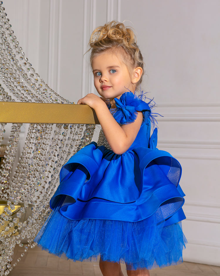 Ana Girl Dress royal blue