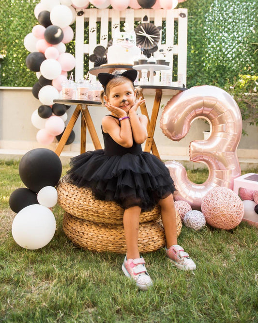 Ballerina Tutu Black Shoulder Detail