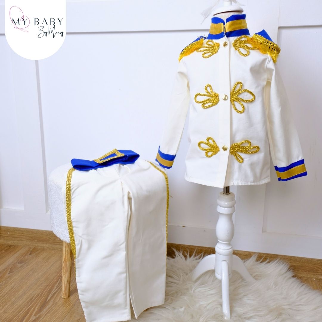 Prince charming costume white Baby Girl Dress for Special Occasion