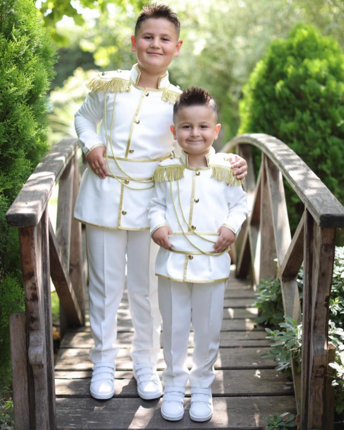 Elegant Prince White Charming Suit Baby Girl Dress for Special Occasion