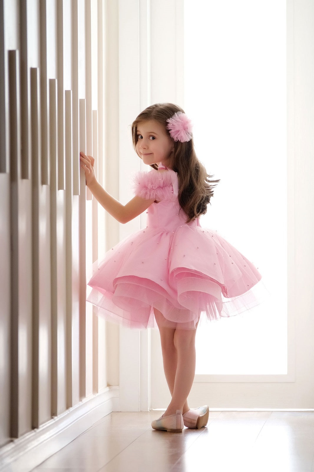 Taylor Girl Dress Pink Baby Girl Dress for Special Occasion