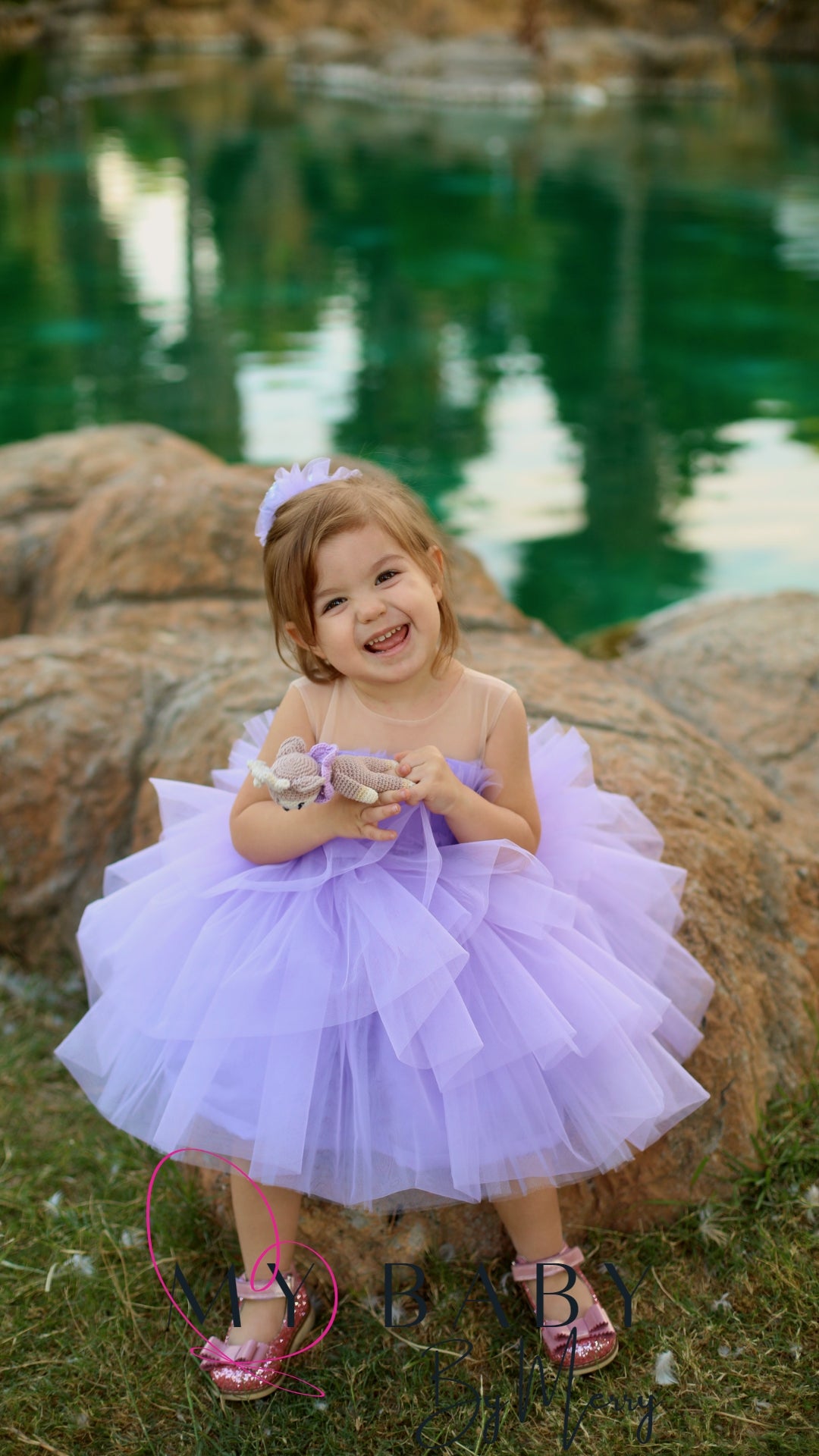 Pelin pillow girl dress lilac Baby Girl Dress