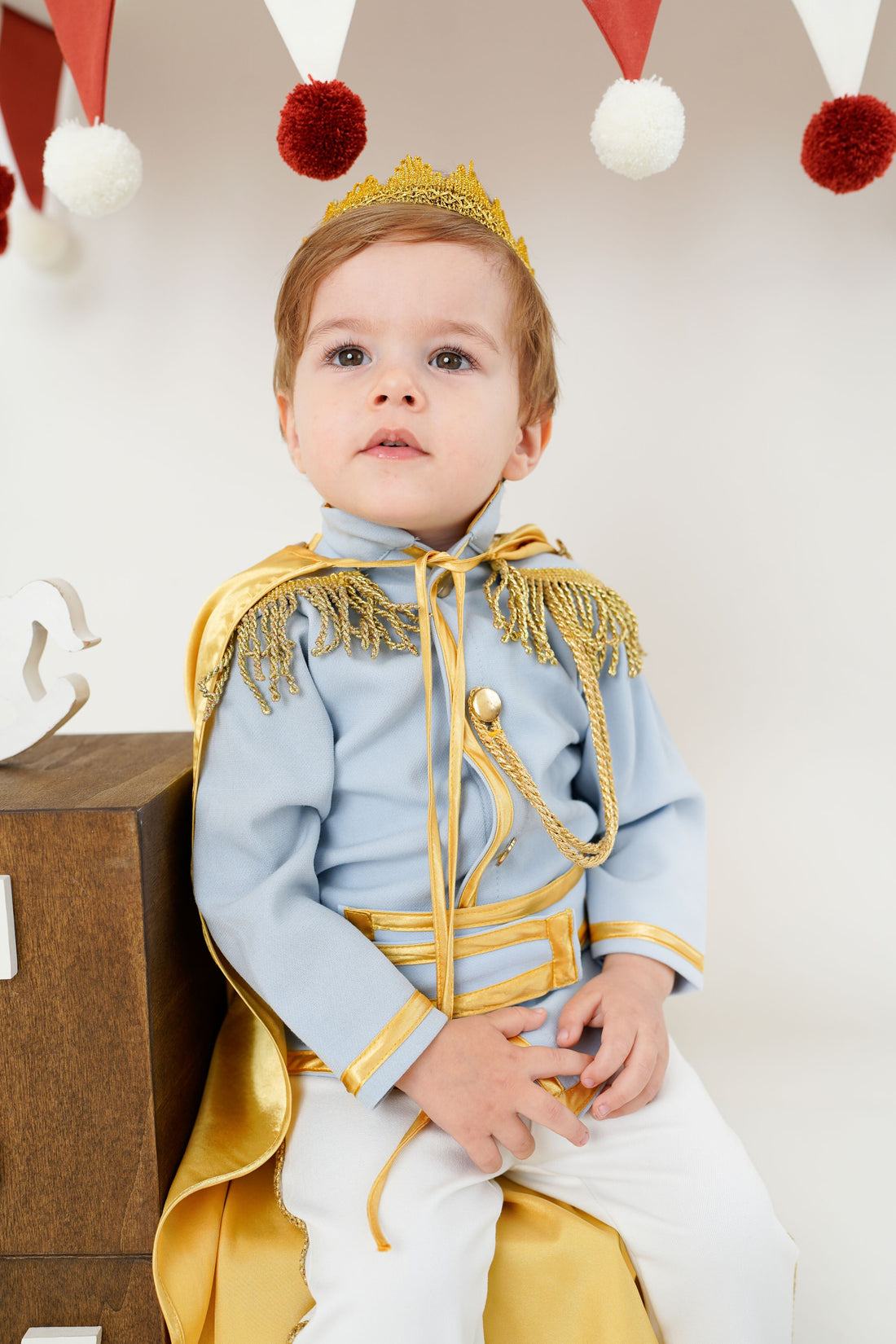 Baby Blue Baby Boys Prince Suit Baby Girl Dress for Special Occasion