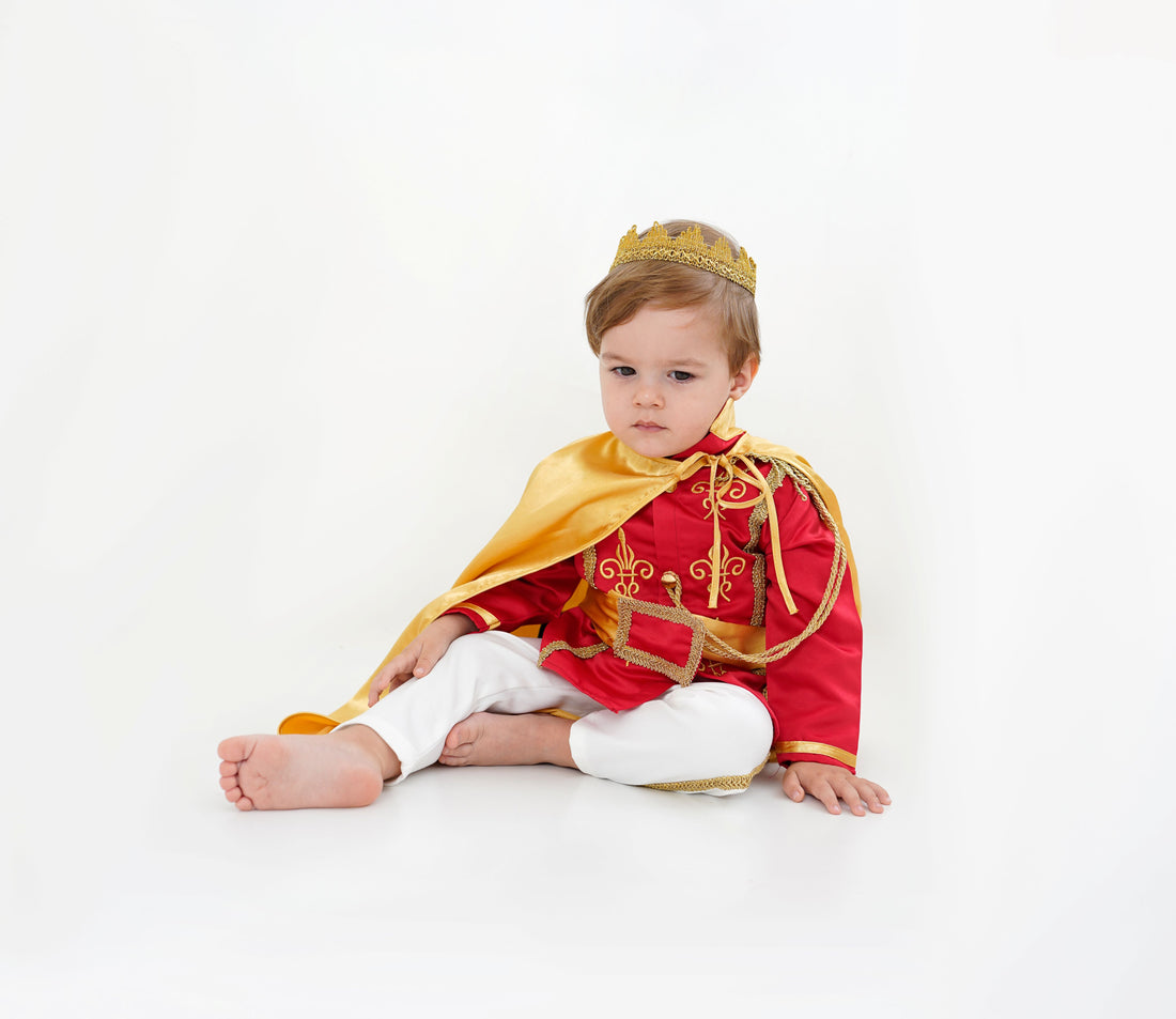 Red and White Baby Boys Prince Suit Baby Girl Dress for Special Occasion