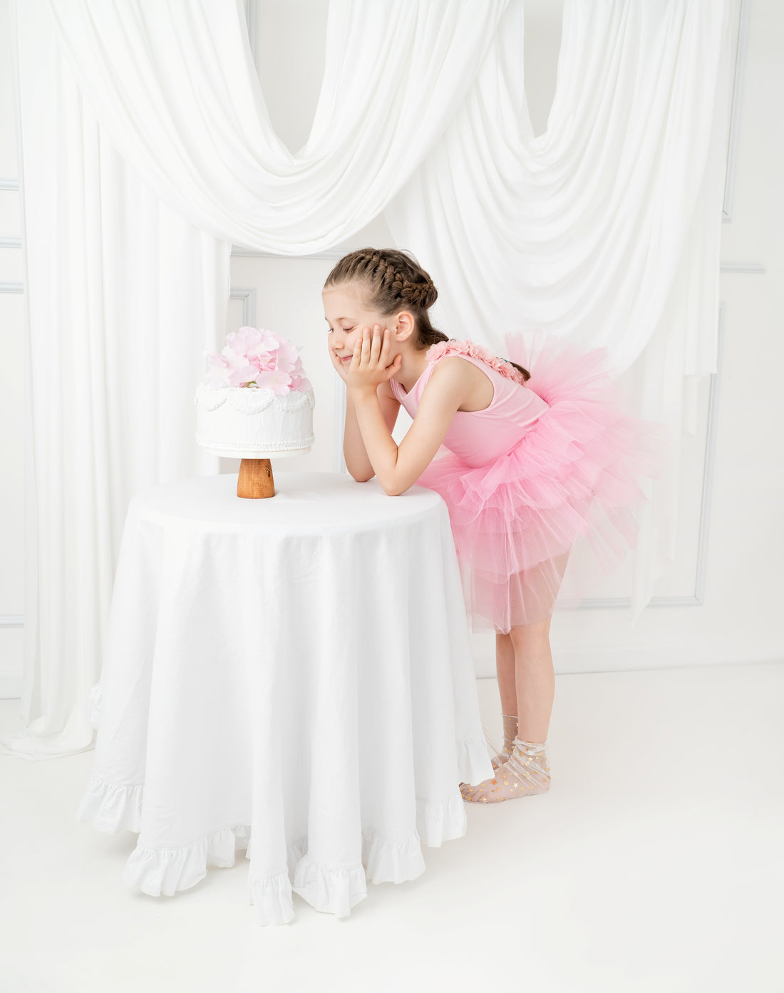 Light pink flower leotard ballerina dress Baby Girl Dress for Special Occasion