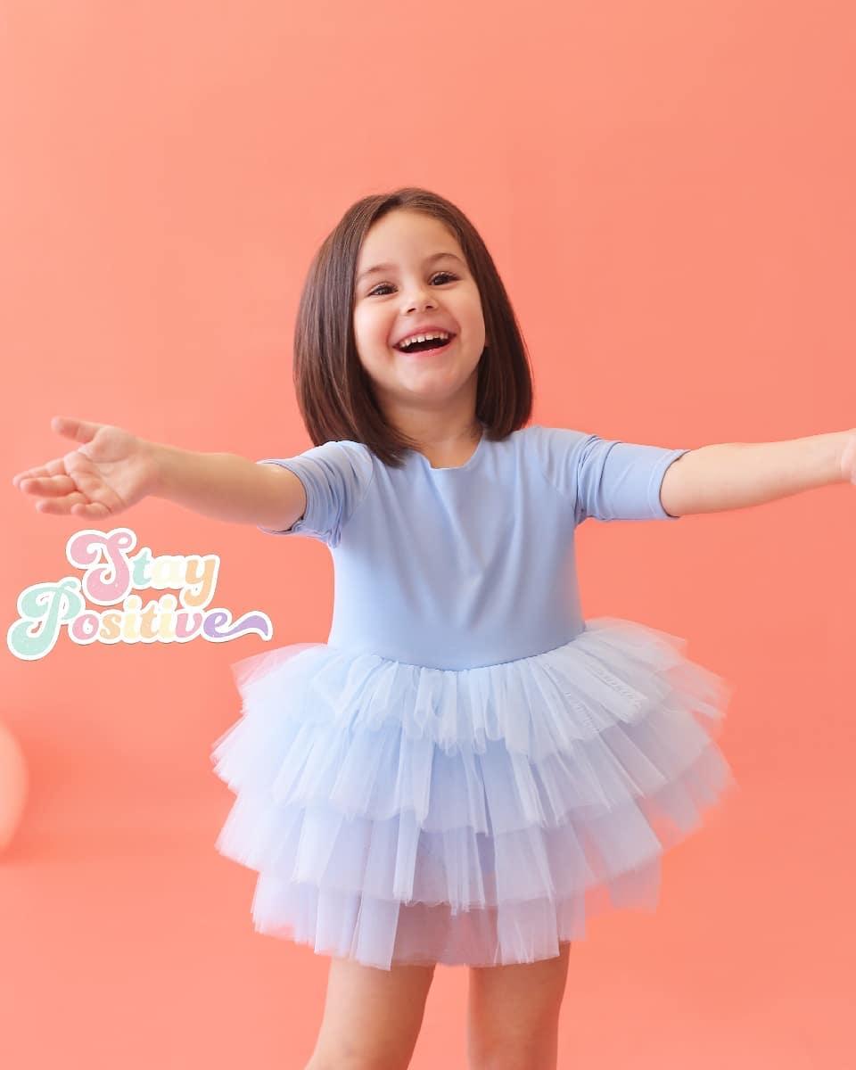 Ballerina tutu sky blue Baby Girl Dress for Special Occasion