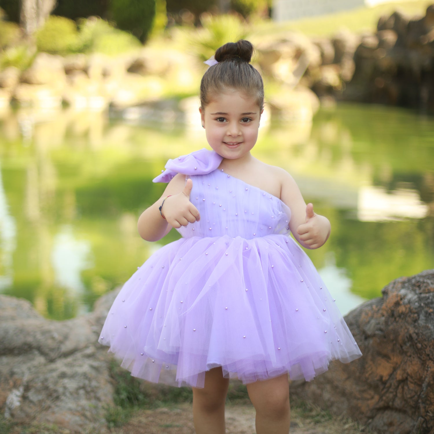 Stella pearl dress lilac Baby Girl Dress