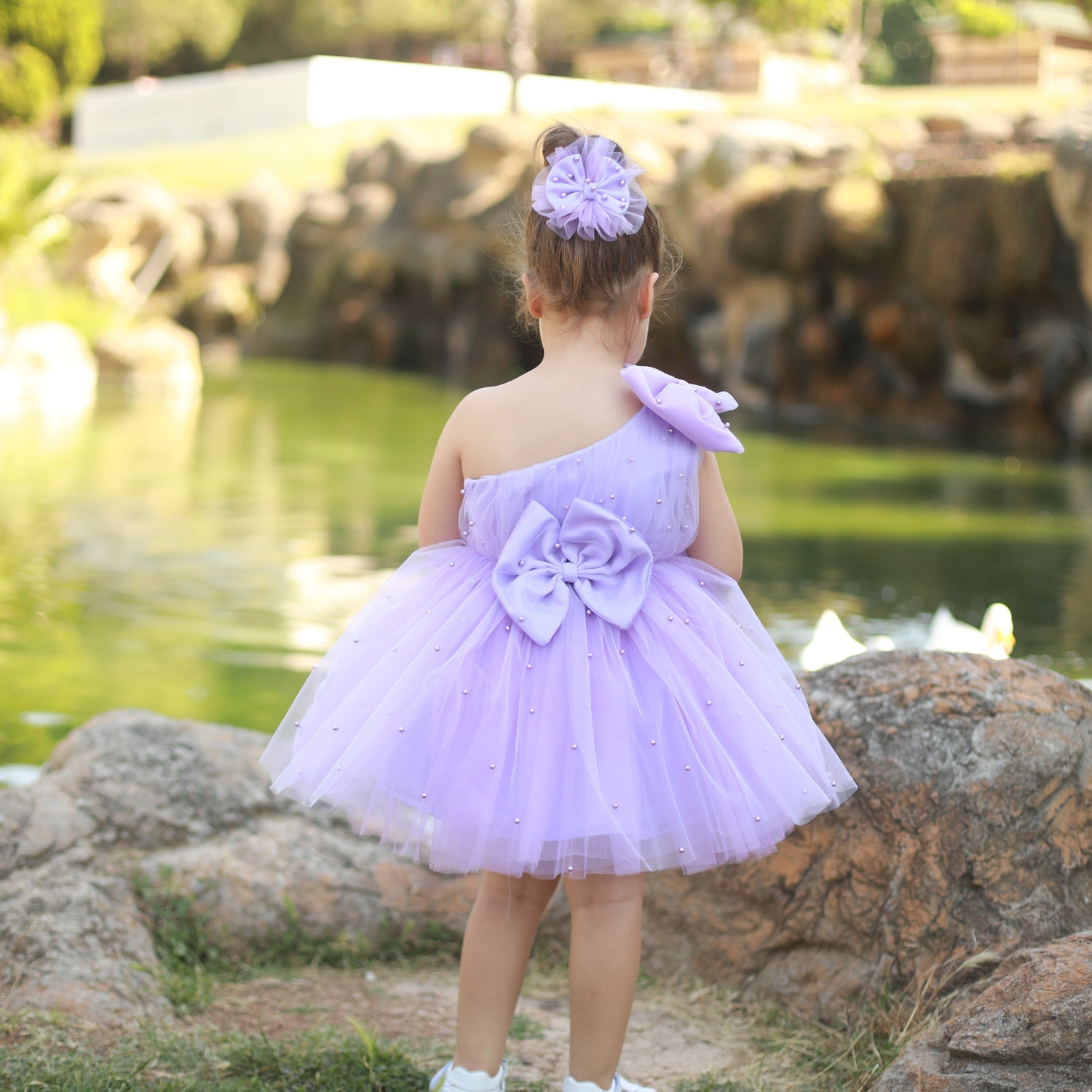 Stella pearl dress lilac Baby Girl Dress