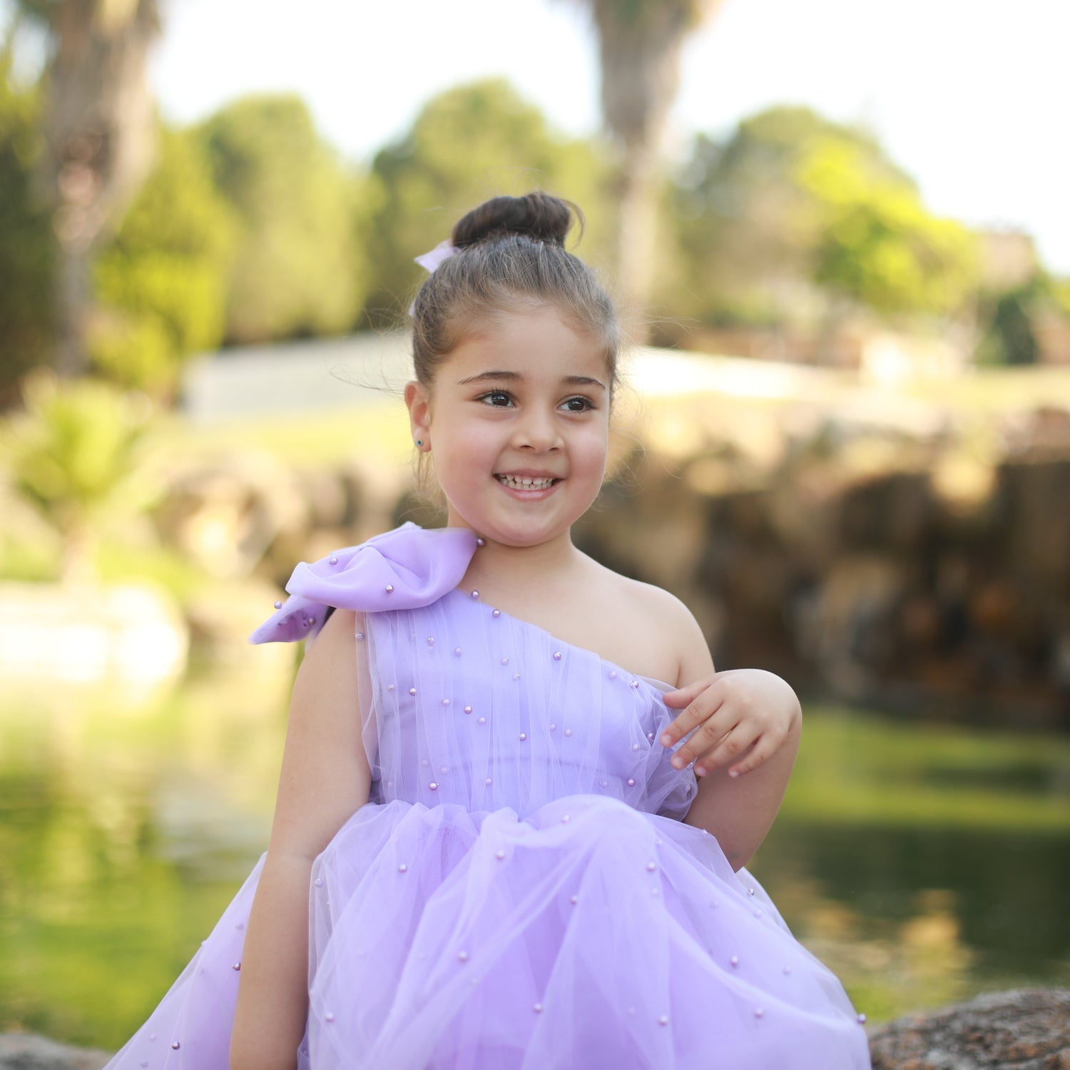 Stella pearl dress lilac Baby Girl Dress