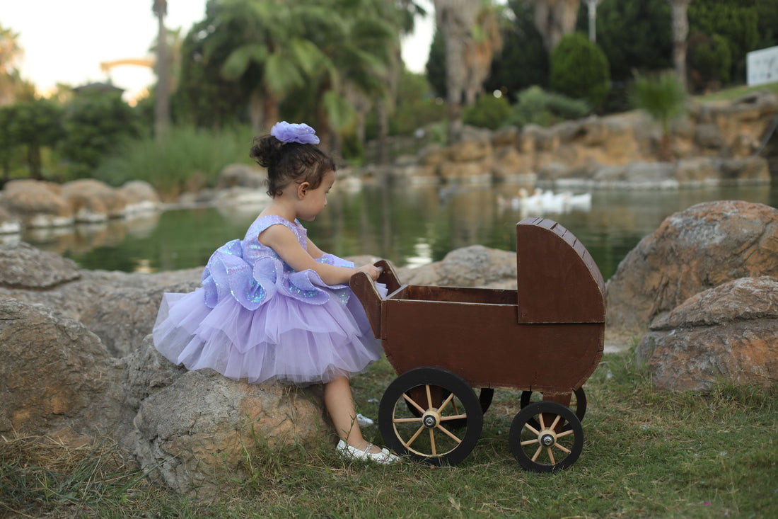 Thea sequin girl dress lilac Baby Girl Dress for Special Occasion