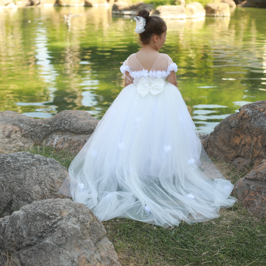 white flower girl dress 5t white flower girl dress size 10 white flower girl dress size 12 Baby Girl Dress for Special Occasion