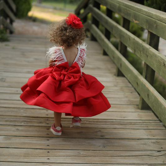 Elena girl dress red Baby Girl Dress
