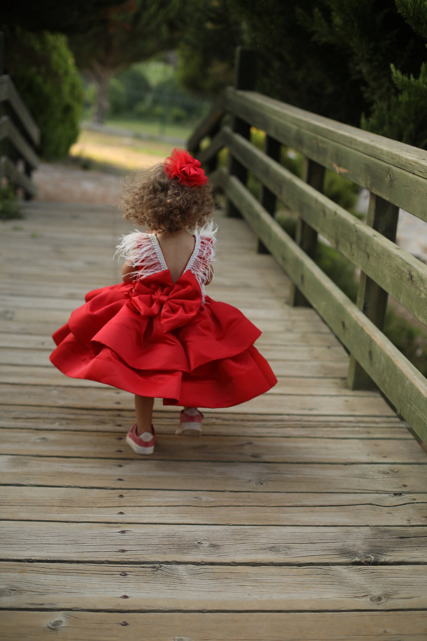 Elena girl dress red Baby Girl Dress