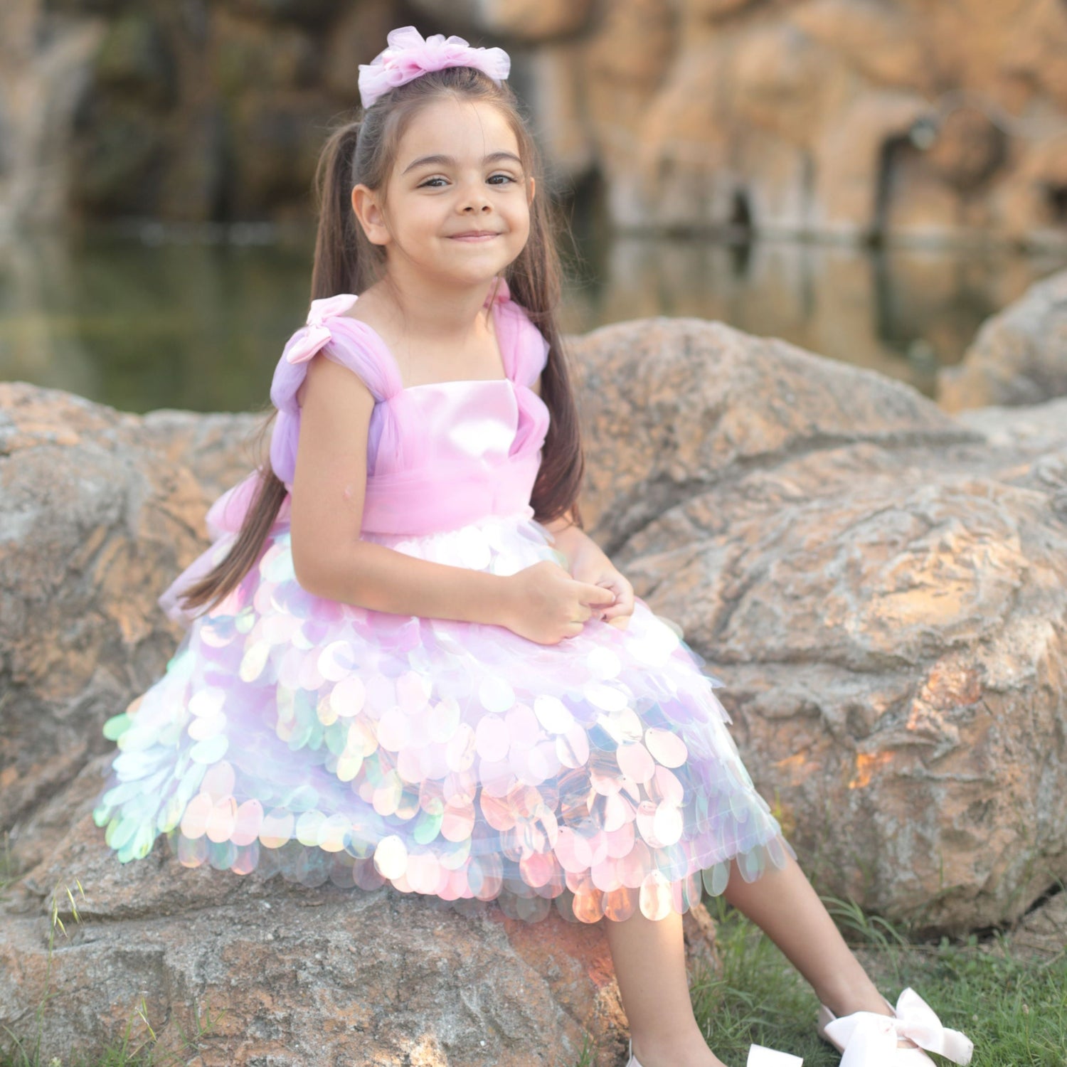 Ariel costume pink Baby Girl Dress