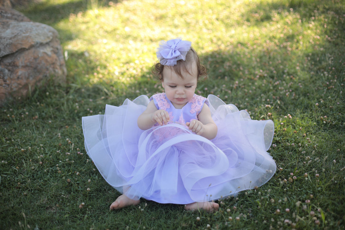 Olivia birthday baby dress lilac Baby Girl Dress for Special Occasion