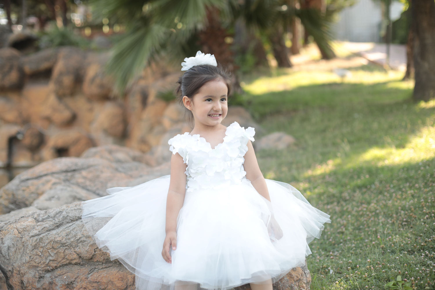 Nalla Flower Girl Dress White Baby Girl Dress
