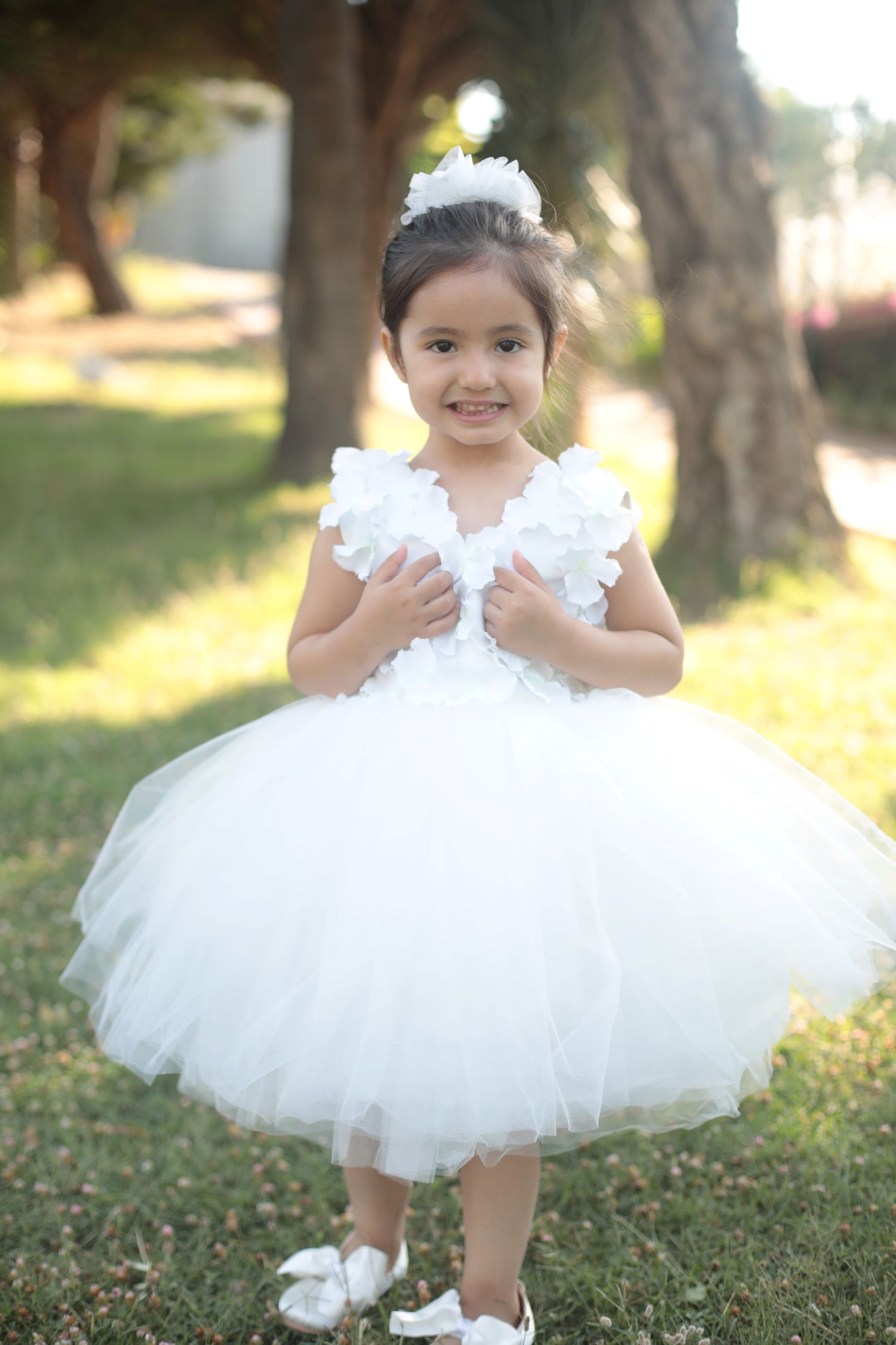 Nalla Flower Girl Dress White Baby Girl Dress