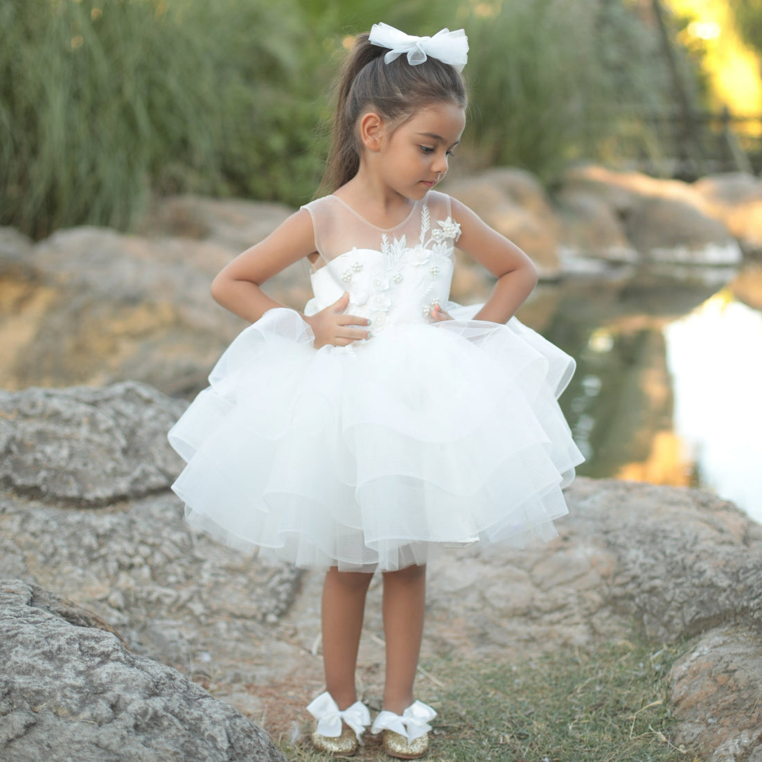 Ana pearl girl dress Baby Girl Dress for Special Occasion