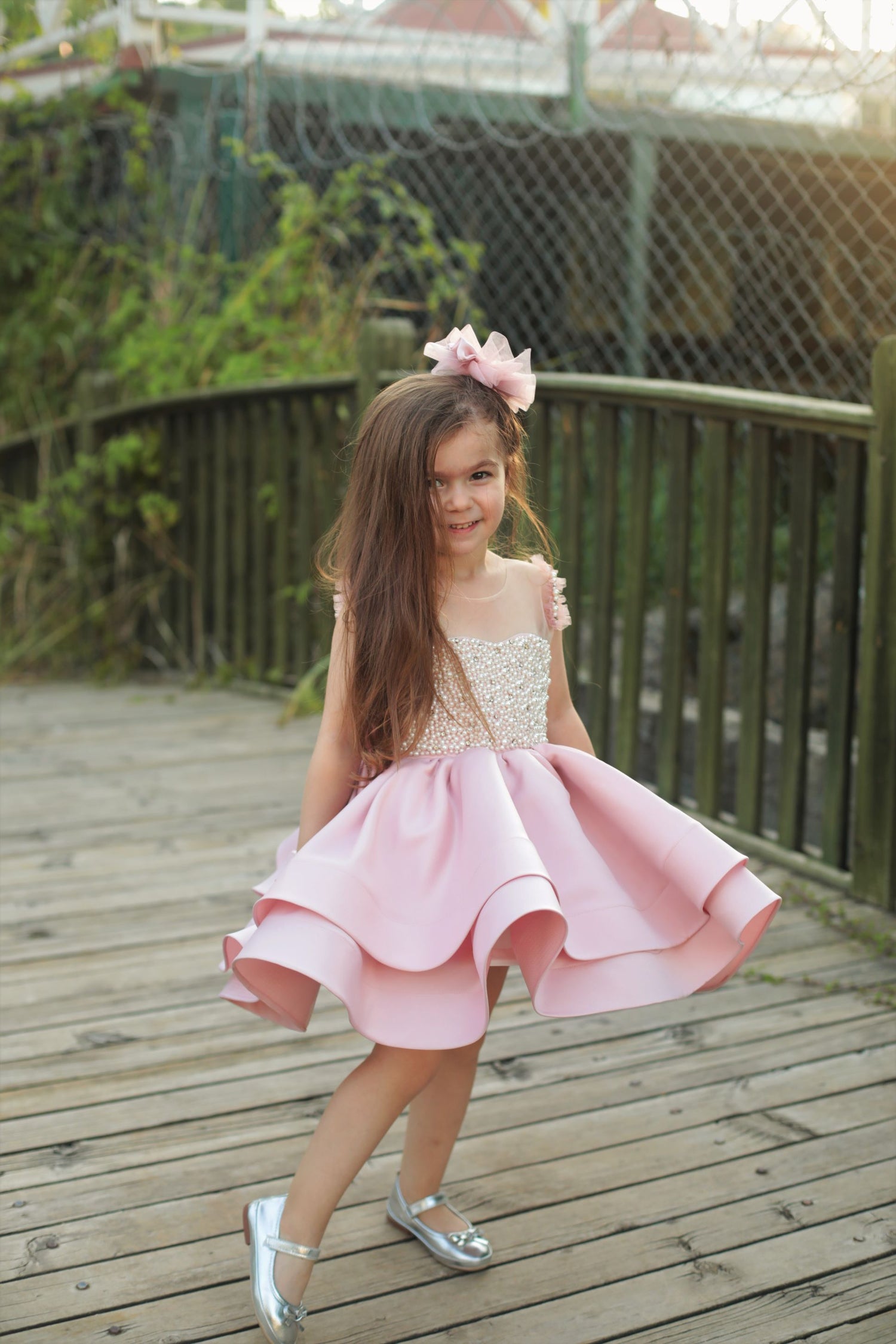 Ana girl dress blush Baby Girl Dress
