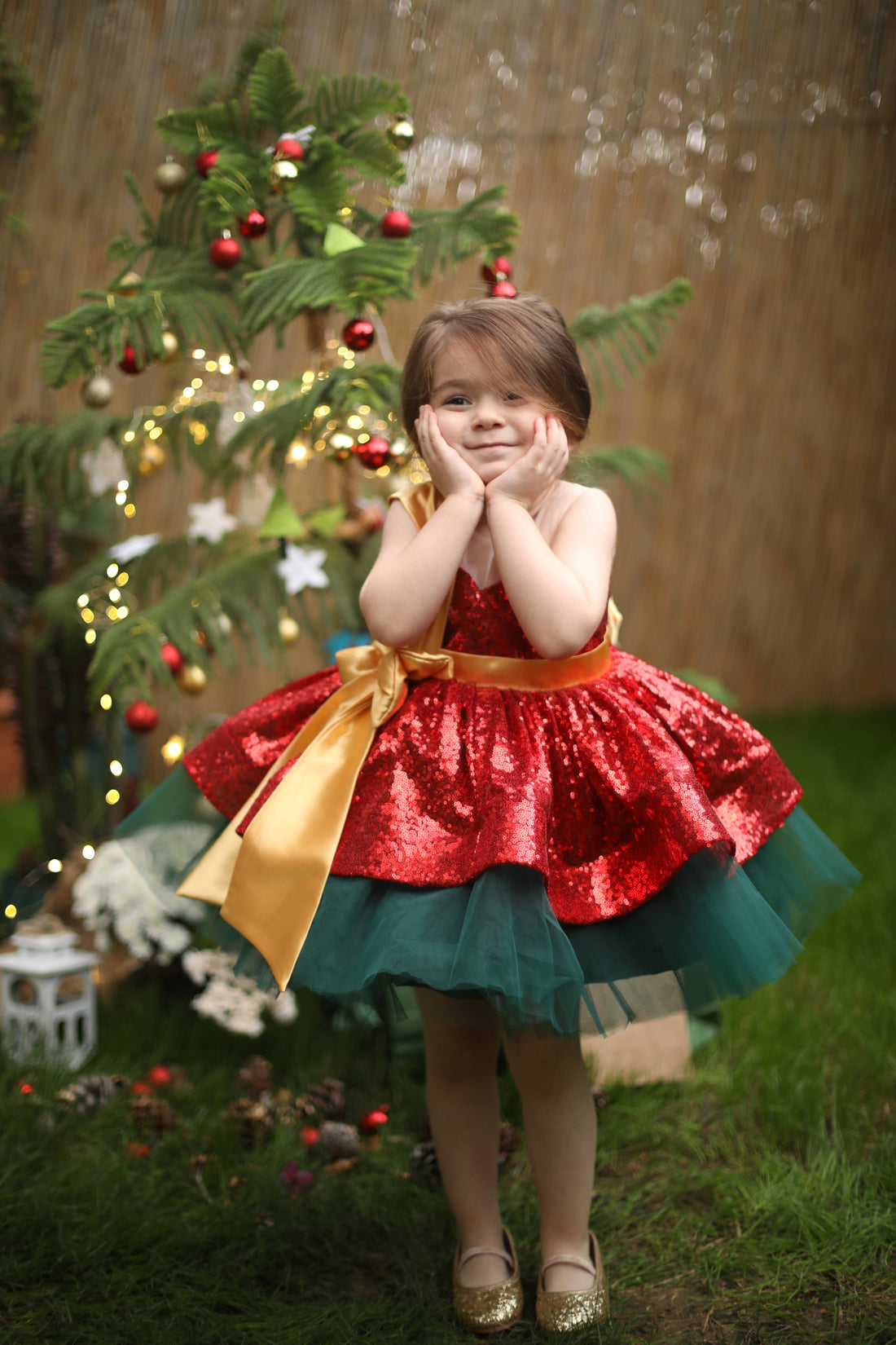 Gloria Christmas red dress Baby Girl Dress for Special Occasion