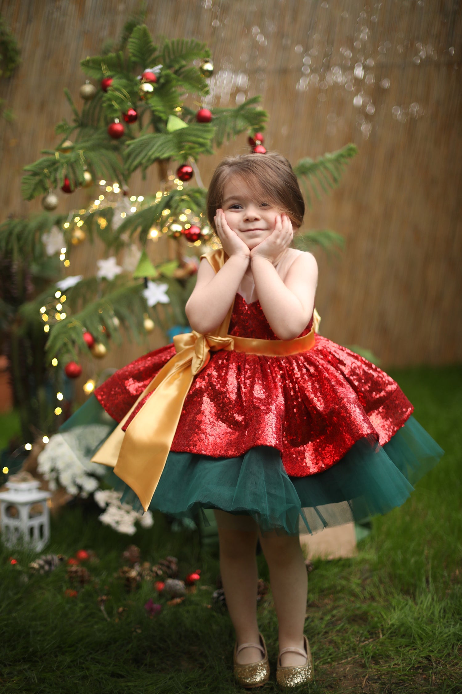 Gloria Christmas red dress Baby Girl Dress