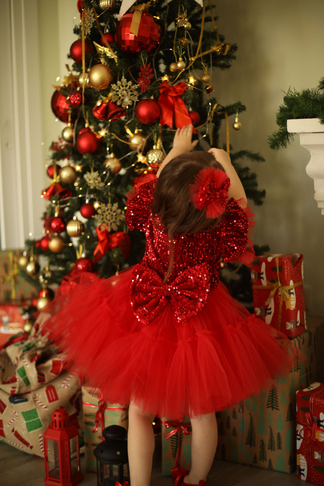 Red girl dress velvet Baby Girl Dress for Special Occasion