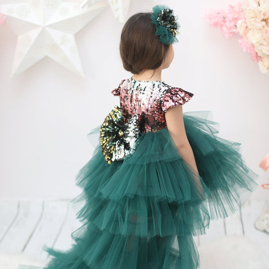 Blake Christmas girl dress emerald Baby Girl Dress
