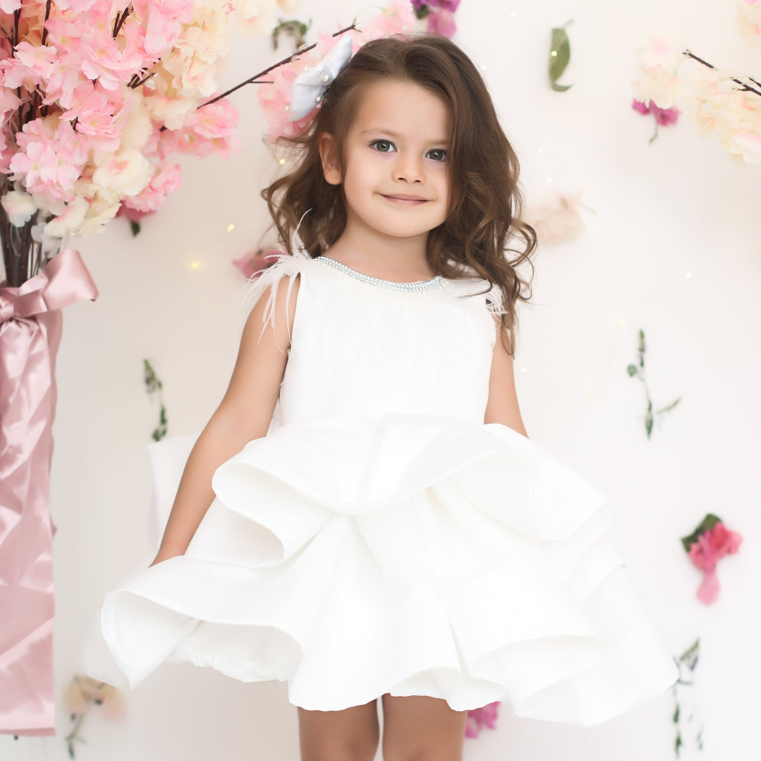 Elena girl dress white Baby Girl Dress
