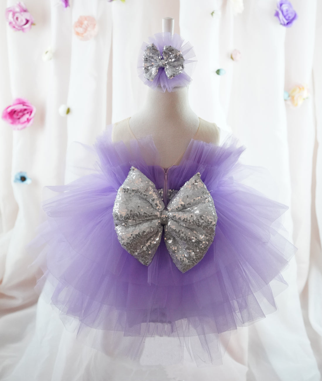 Pelin pillow girl dress lilac Baby Girl Dress for Special Occasion