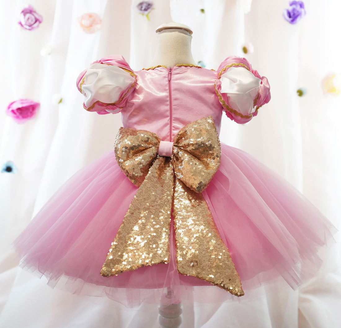 Aurora girl dress pink Baby Girl Dress for Special Occasion