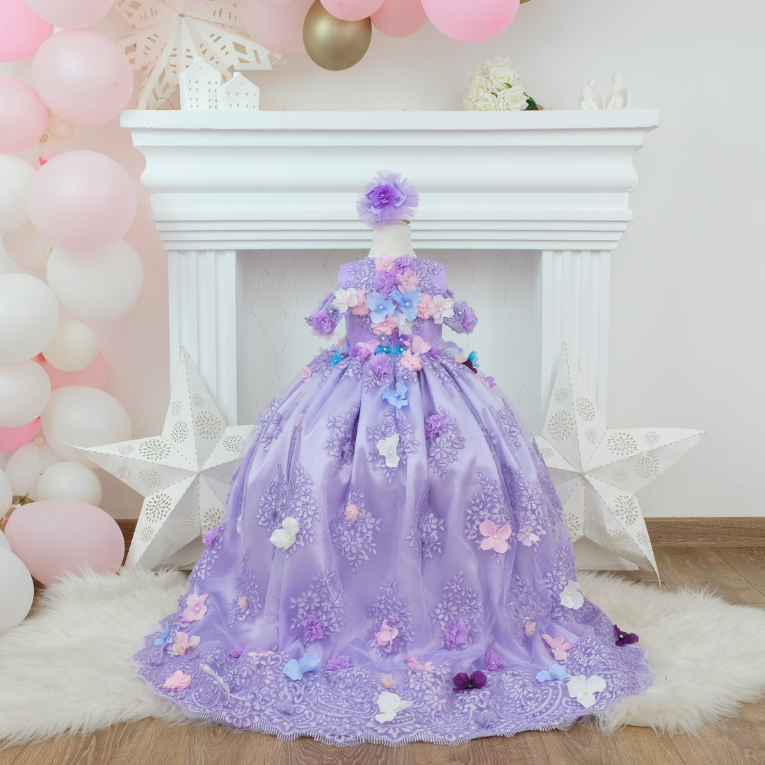 Quinceanera Dress Puffy Lilac Baby Girl Dress for Special Occasion