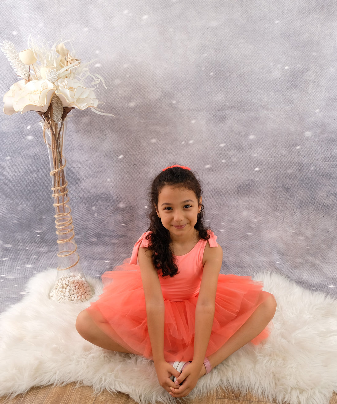 Ballerina tutu coral Baby Girl Dress for Special Occasion