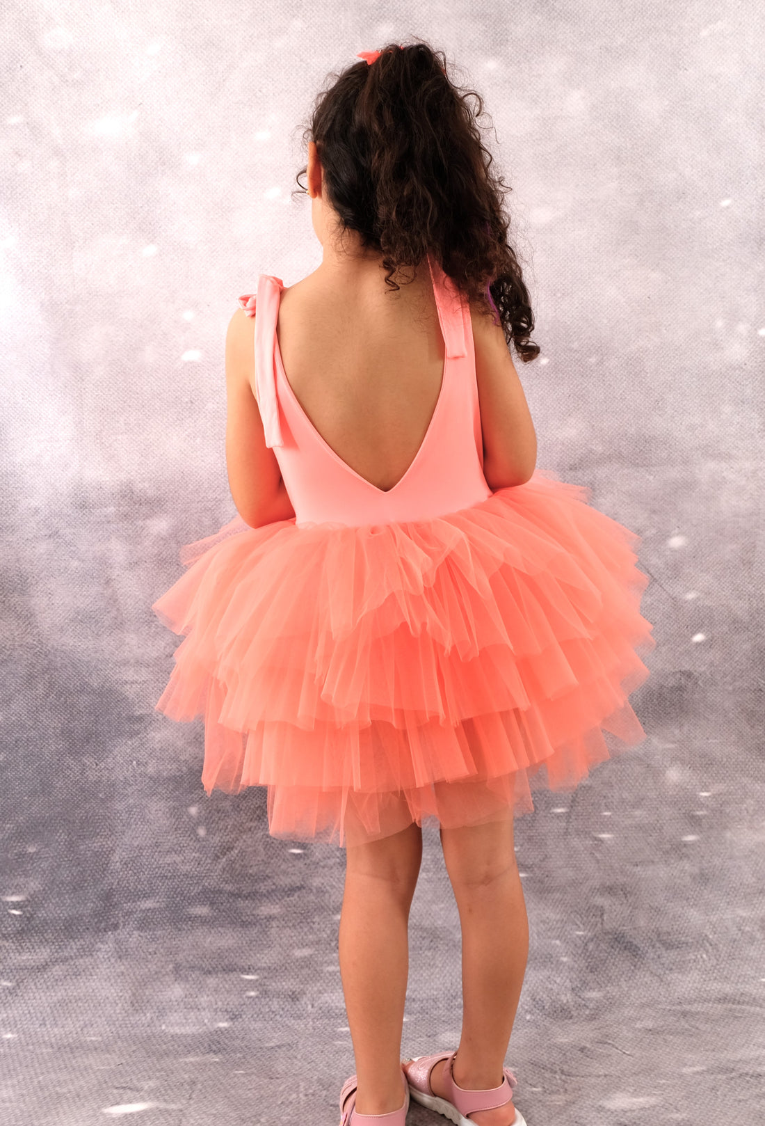 Ballerina tutu coral Baby Girl Dress for Special Occasion