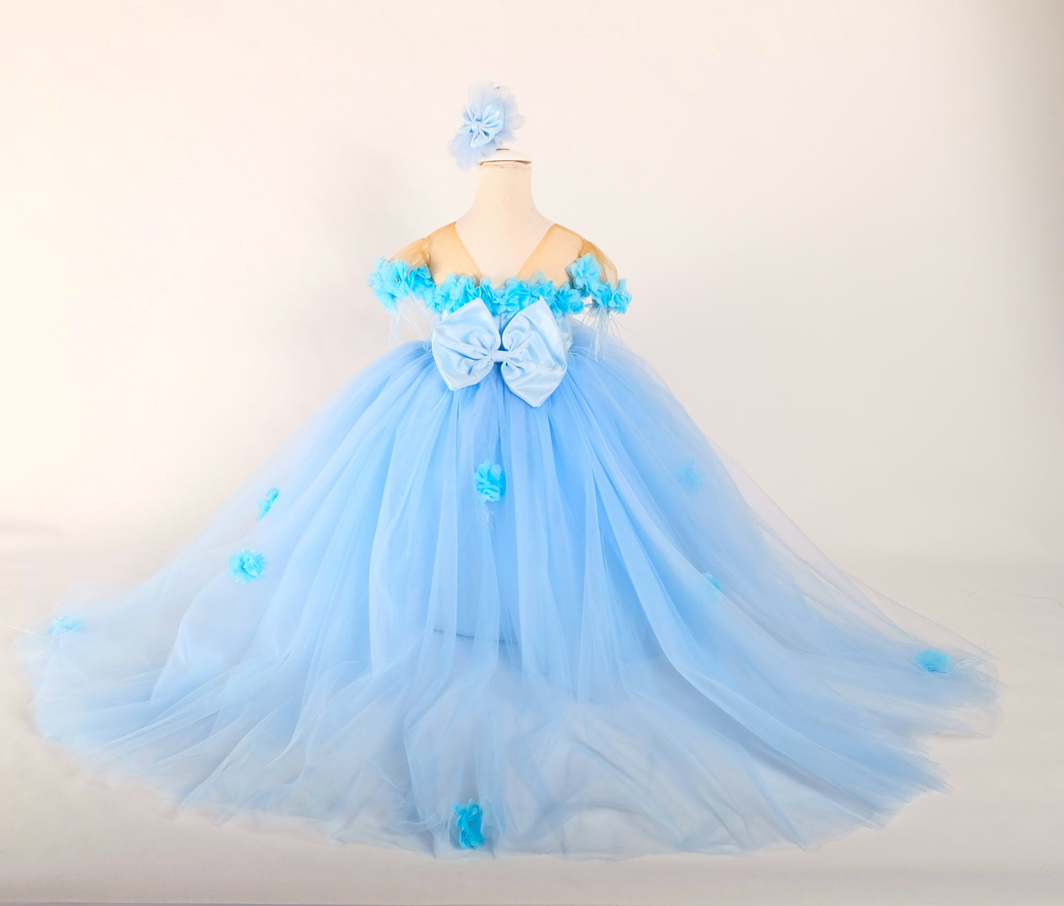 Rebecca flower girl dress sky blue Baby Girl Dress