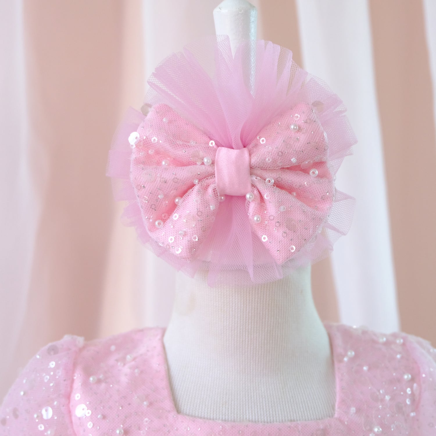 Pink beaded girl dress Baby Girl Dress