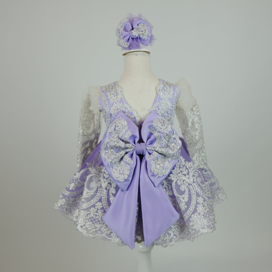 Hazel baptism baby dress lilac Baby Girl Dress for Special Occasion