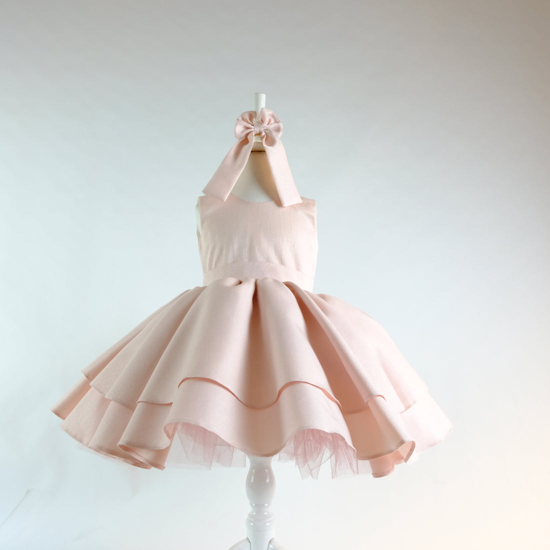 Ivy Organza flower girl dress bright blush Baby Girl Dress for Special Occasion