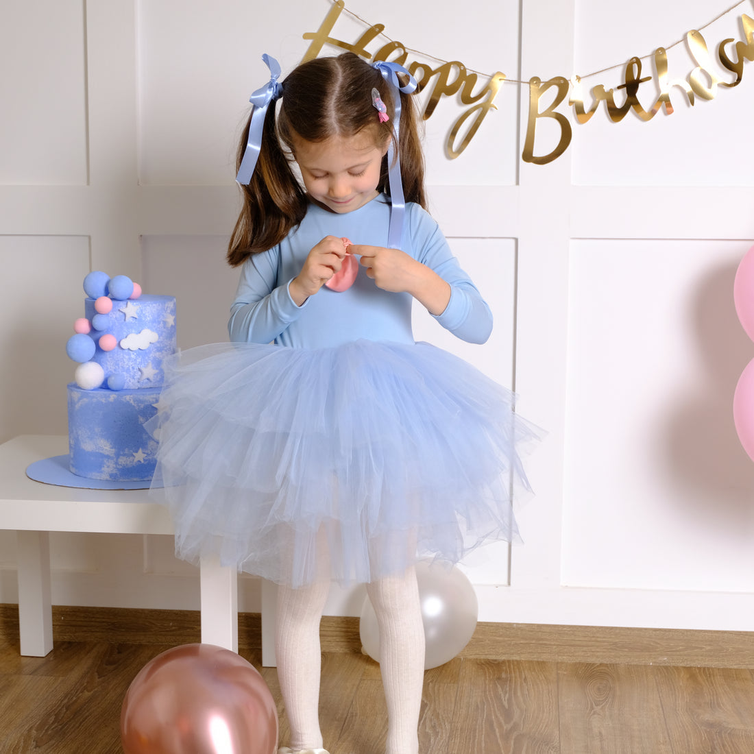 blue tutu dress toddler Baby Girl Dress for Special Occasion