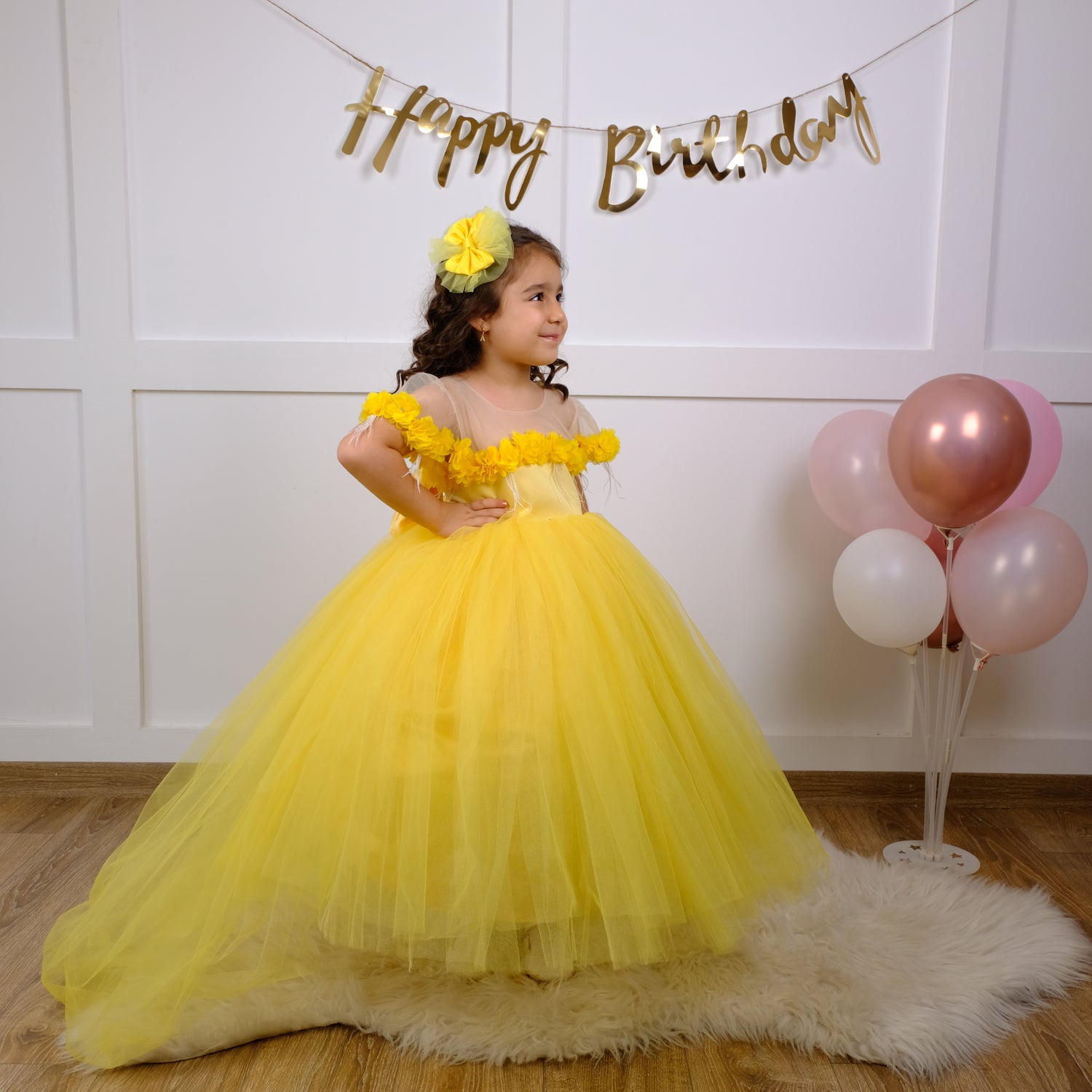 Rebecca folower girl dress yellow Baby Girl Dress