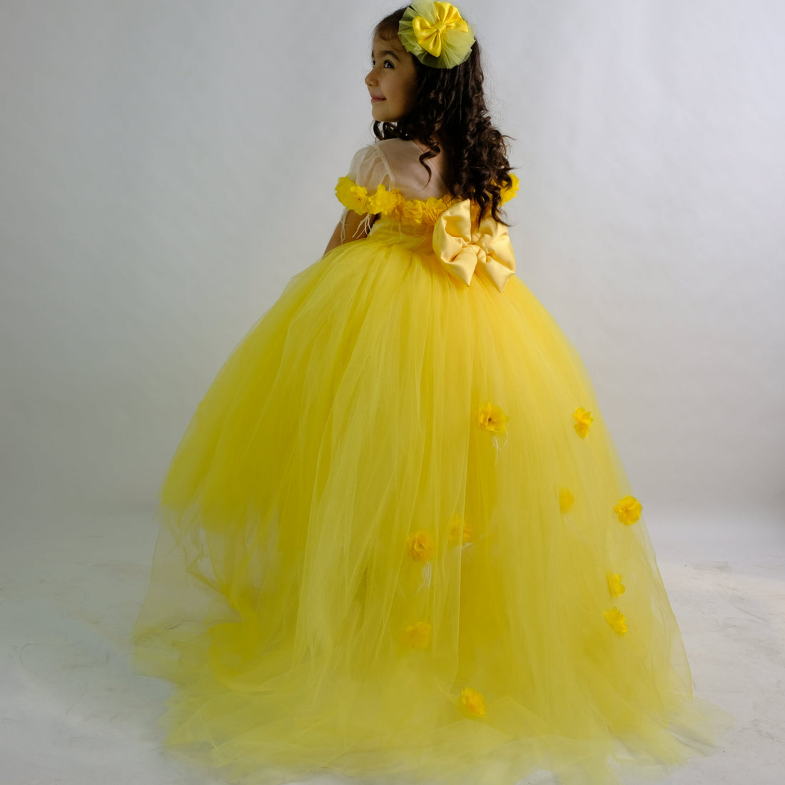 Rebecca folower girl dress yellow Baby Girl Dress for Special Occasion
