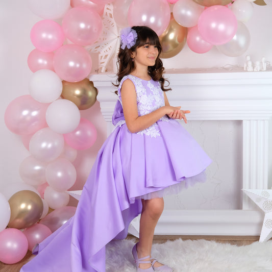 Bonita girl dress high low lilac Baby Girl Dress