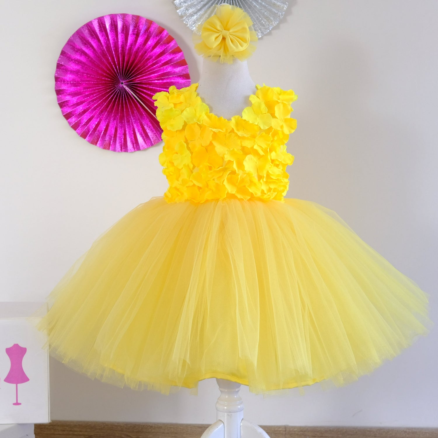Nalla flower girl dress yellow Baby Girl Dress