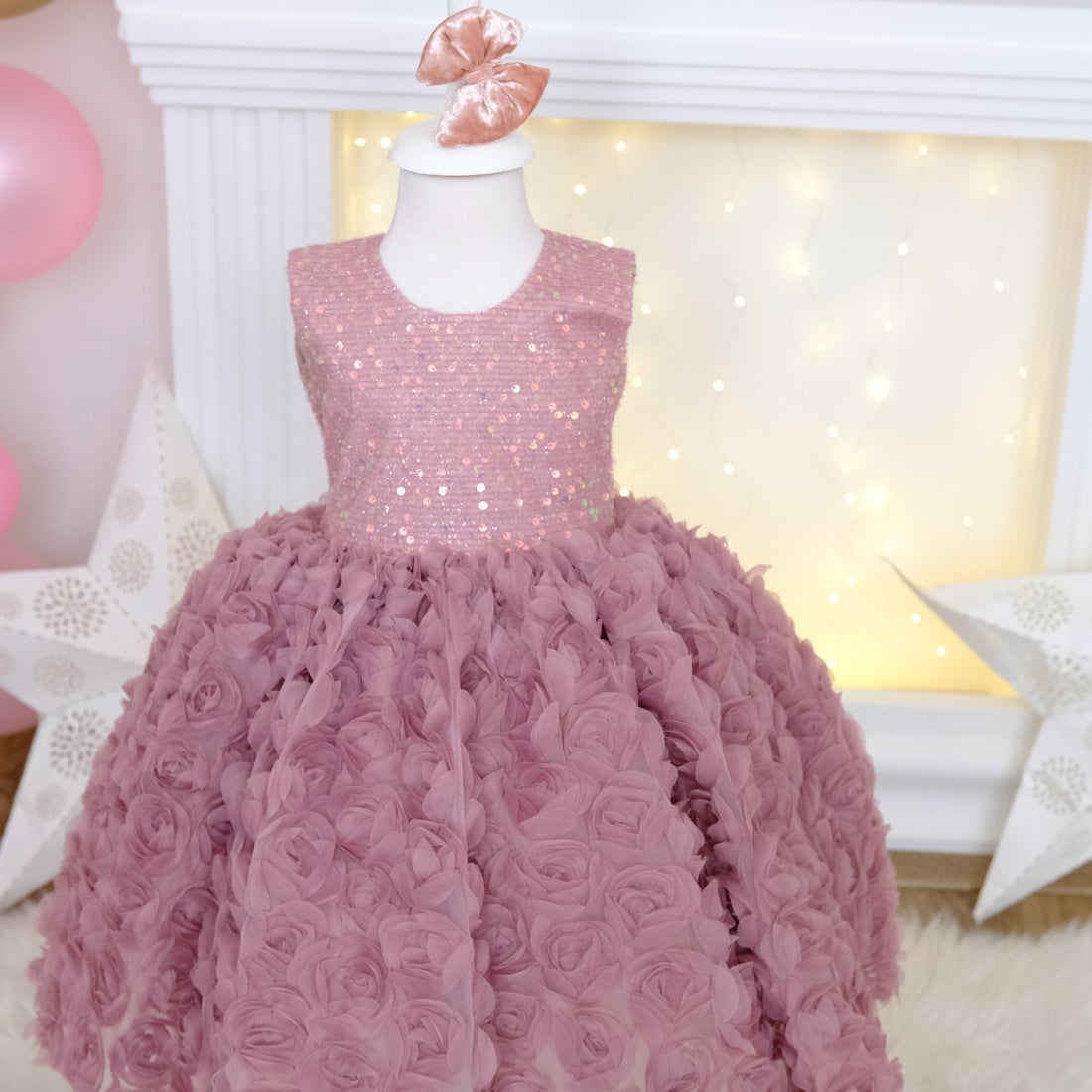 Melanie flower girl dress blush Baby Girl Dress for Special Occasion