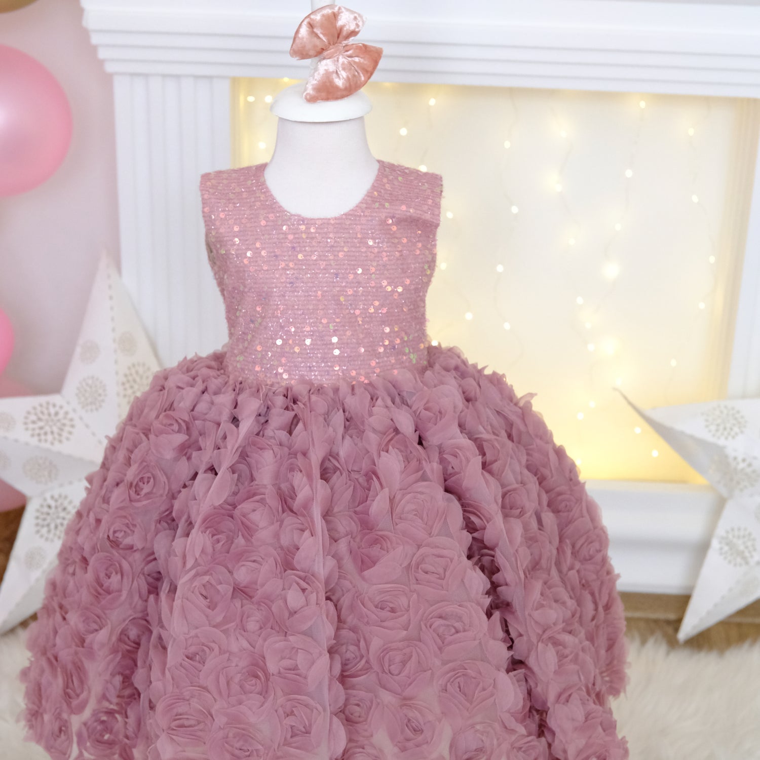 Melanie flower girl dress blush Baby Girl Dress
