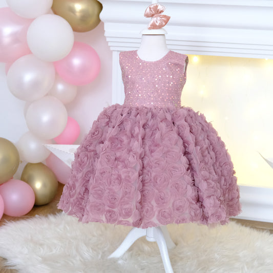 Melanie flower girl dress blush