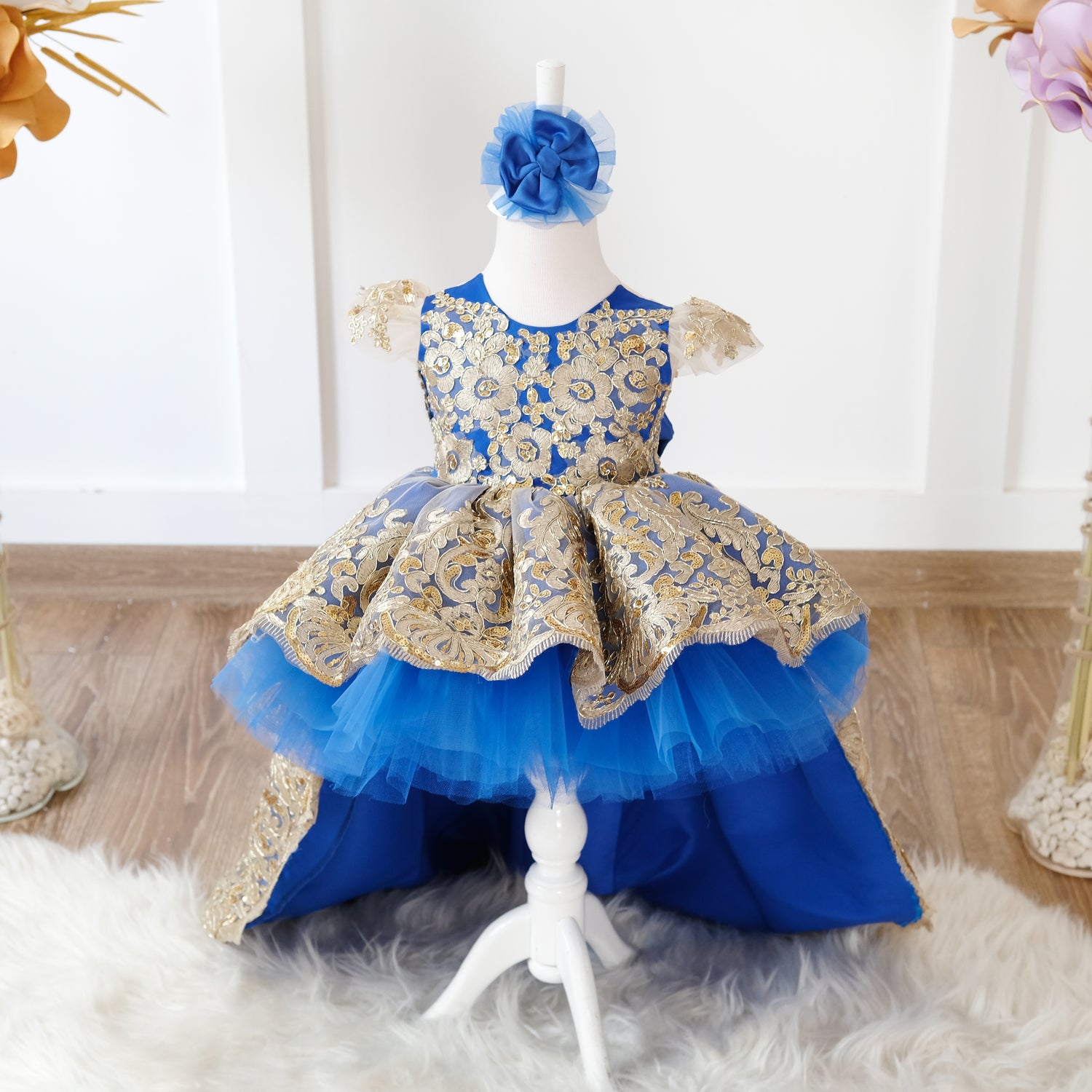 Princess Charlotte Dress royal blue Baby Girl Dress