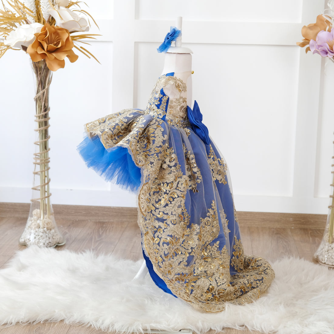 Princess Charlotte Dress royal blue Baby Girl Dress for Special Occasion